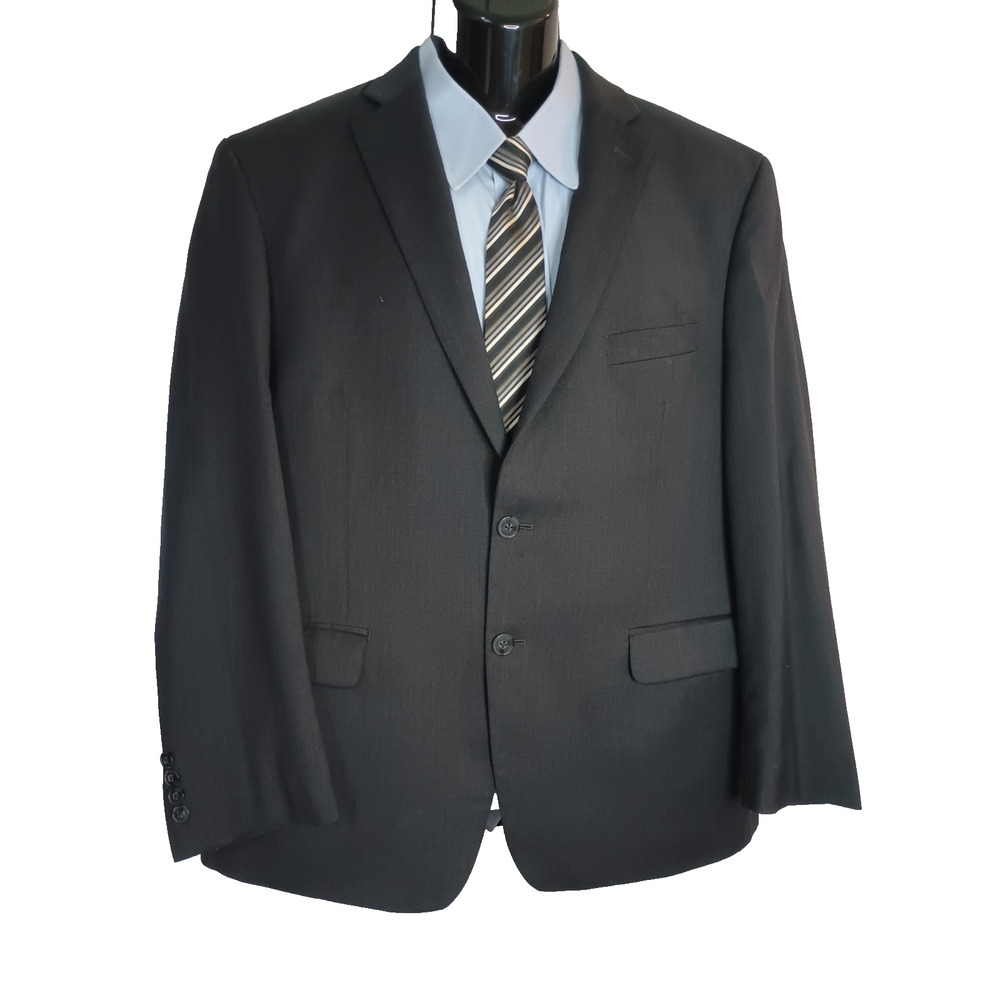 CARLO VERCELLI Men's Navy Blue Pinstripe Double Breasted Blazer 50R M008